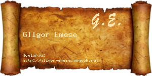 Gligor Emese névjegykártya